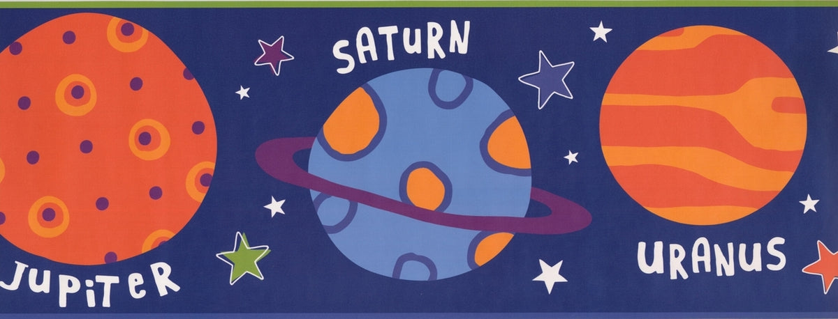 Solar System Planets Dark BBS5379BD Wallpaper Border