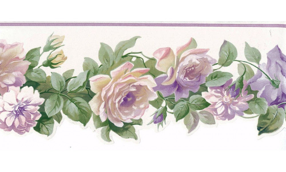 Running White Roses ST77753 Wallpaper Border