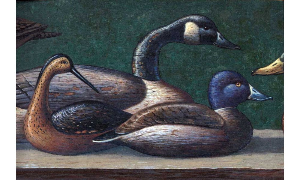 Dark Blue Brown Ducks LM9001 Wallpaper Border