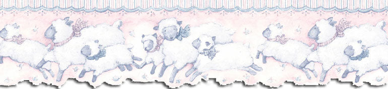 Kids Room Leaping Lambs SU75914DC Wallpaper Border