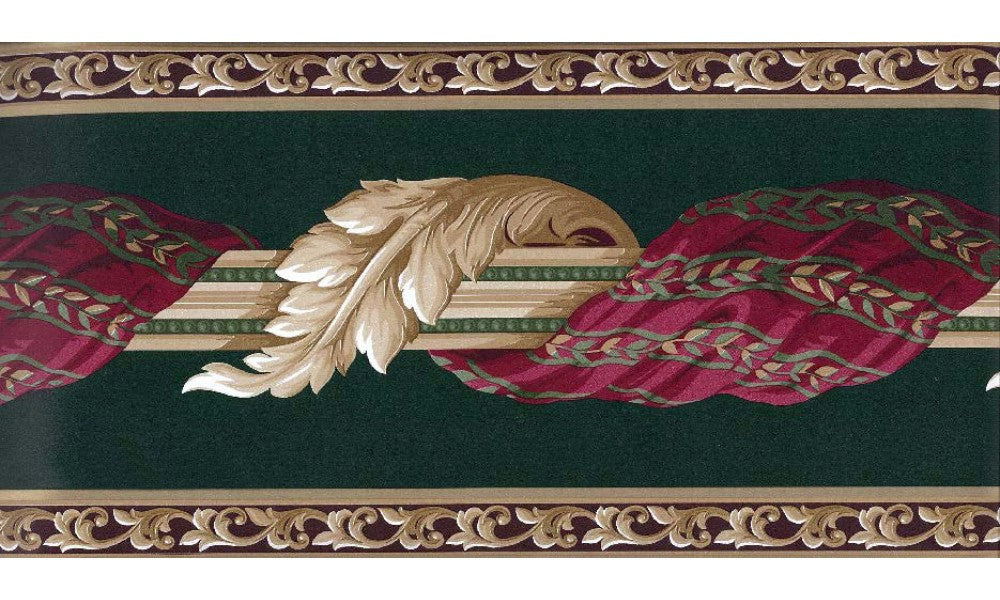 Victorian Swag Leaf TM75059B Wallpaper Border