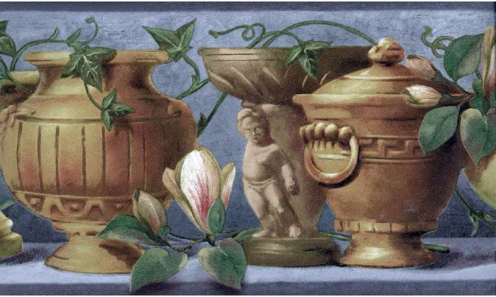 Green Grapes Pot SG30428 Wallpaper Border