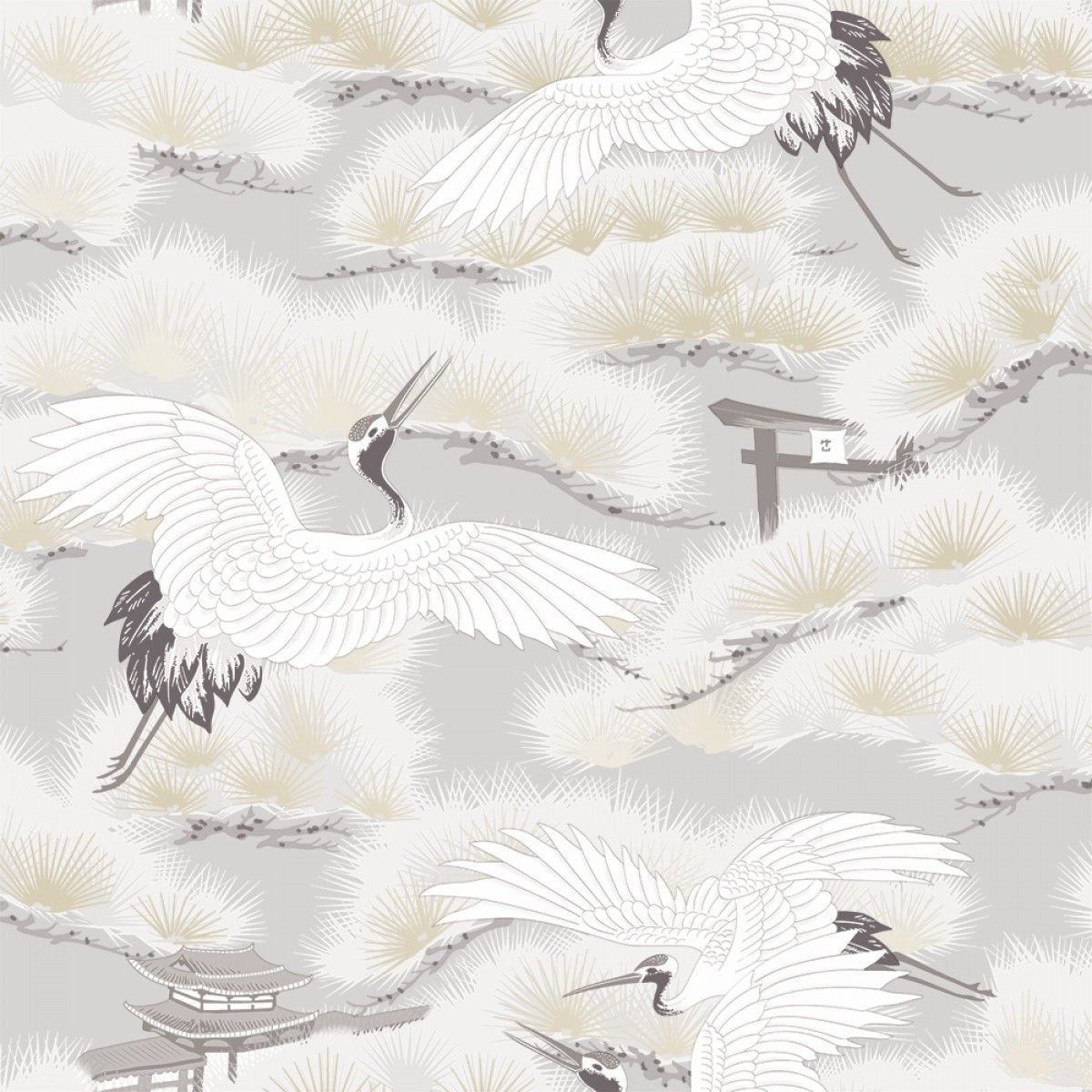 Asian Toile Winter White AS545 Self-Adhesive Wallpaper