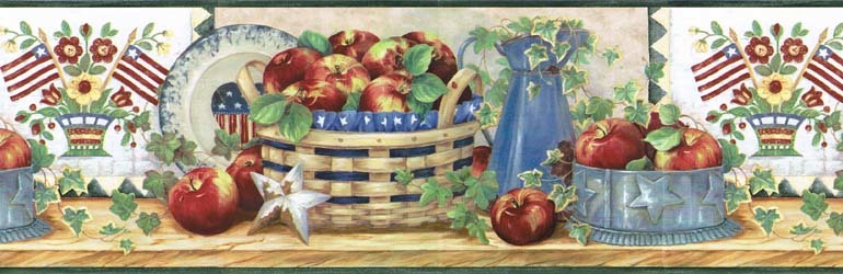 Apples Americana FF1102-3 Wallpaper Border