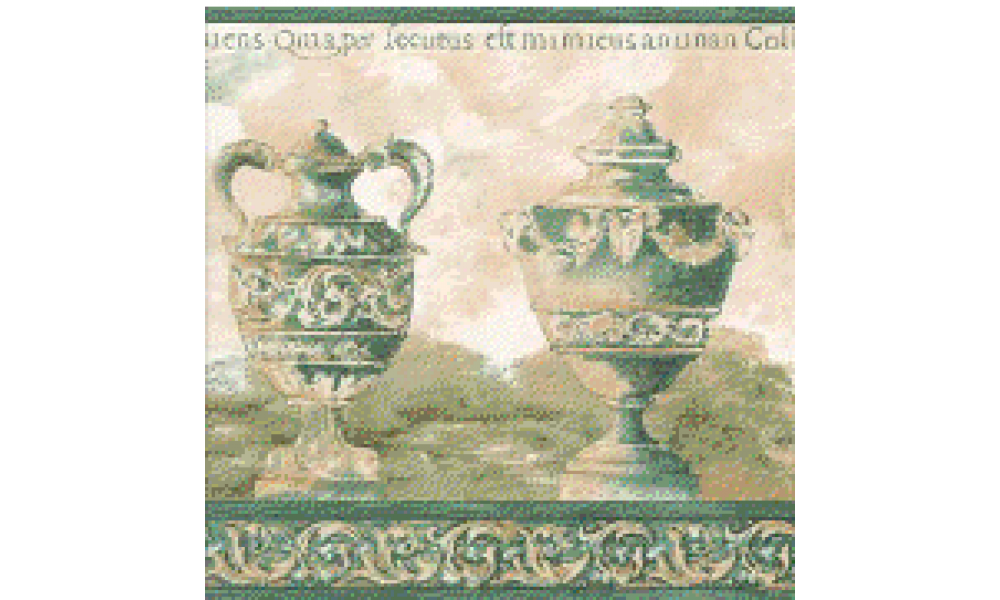 Green Antique Vase 166213 Wallpaper Border