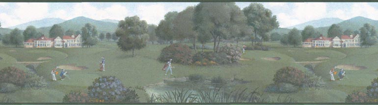 Golf Golfing GL102602 Wallpaper Border