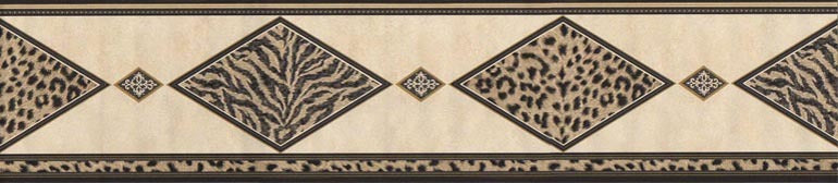 Tiger Leopard Print  FF22031B Wallpaper Border