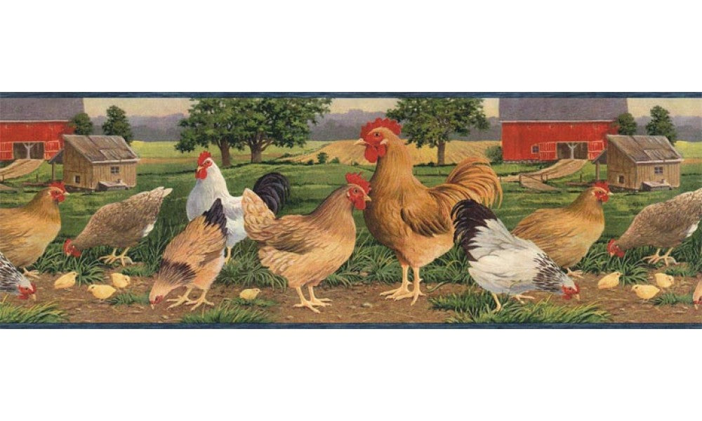 Roosters B7108AFR Wallpaper Border