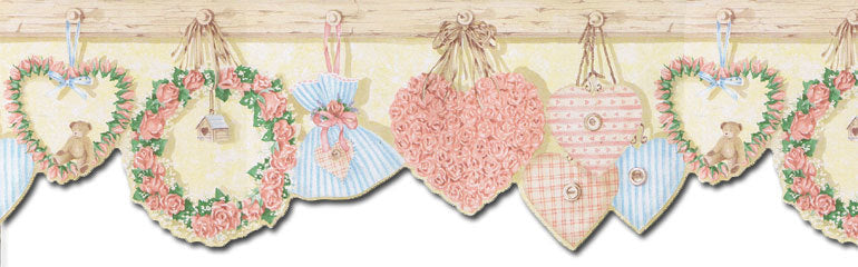 Birdhouses Hearts HK50012DC Wallpaper Border