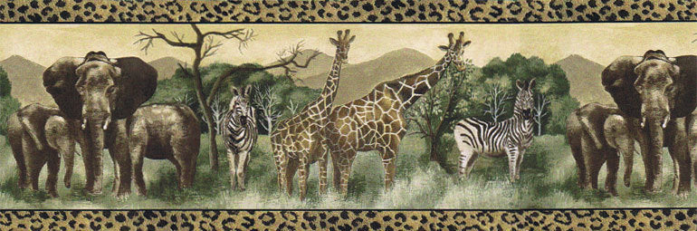 Safari Animals Zebra FF51113B Wallpaper Border