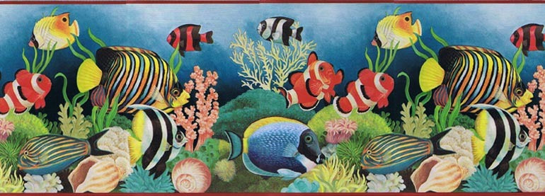 Sea Fauna Fish 594998 Wallpaper Border