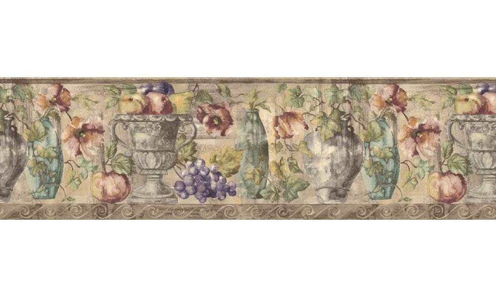 Fruits and Flowers KB75531 Wallpaper Border