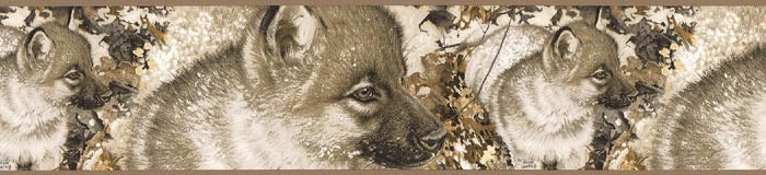 Wolf Wolves GL76357 Wallpaper Border