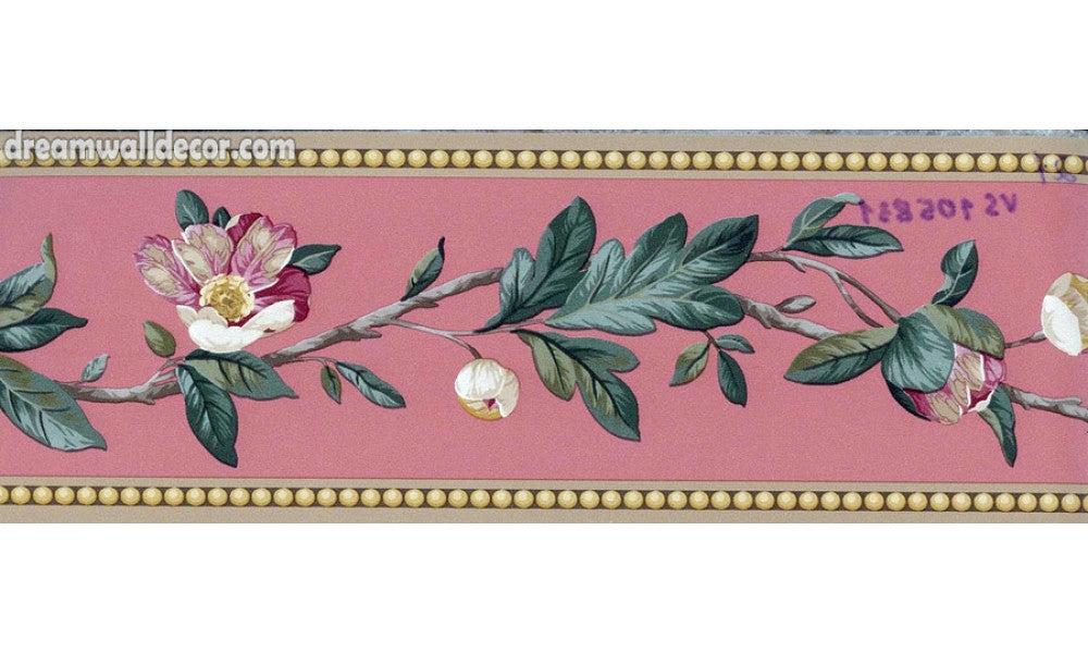Brown Flower Vine VS105831 Wallpaper Border