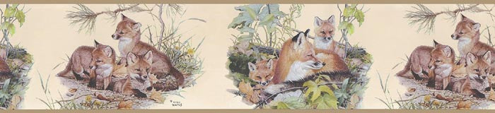Foxes  GL76375 Wallpaper Border