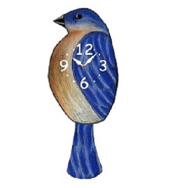 Bluebird Bird Pendulum Wall Clock