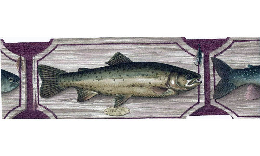 Trout Fish SD25006 Wallpaper Border - Gifted Parrot