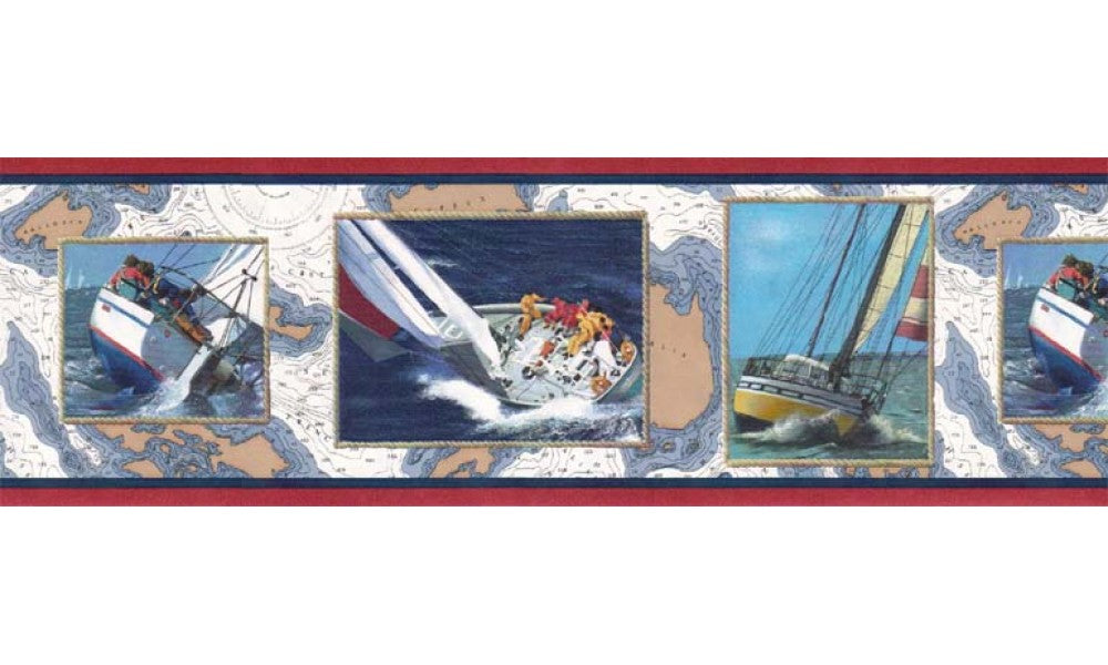 Ships B4022SC Wallpaper Border