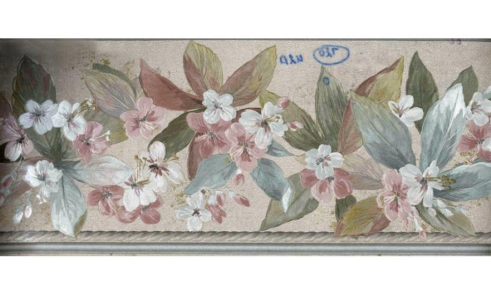 White Little Flowers 79806 Wallpaper Border