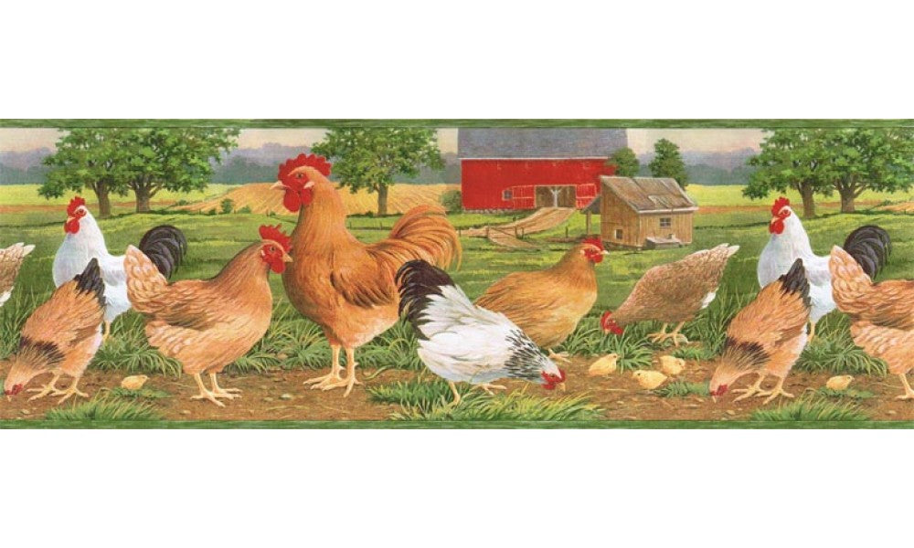 Roosters B7107AFR Wallpaper Border