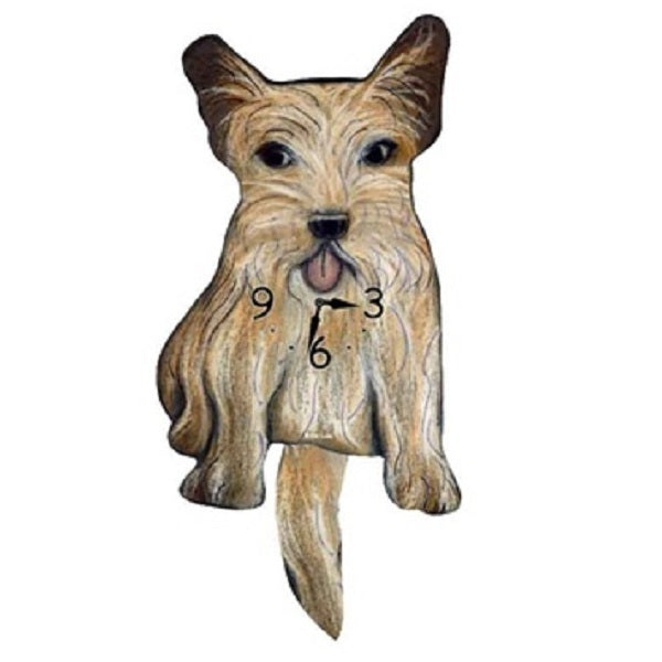 Cairn Terrier Dog Wagging Pendulum Clock