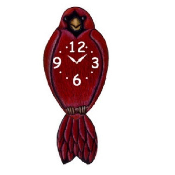 Cardinal Bird Pendulum Wall Clock