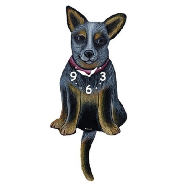 Australian Cattle Dog Wagging Pendulum Clock