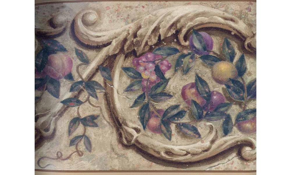 Floral Fruit PZ1172B Wallpaper Border