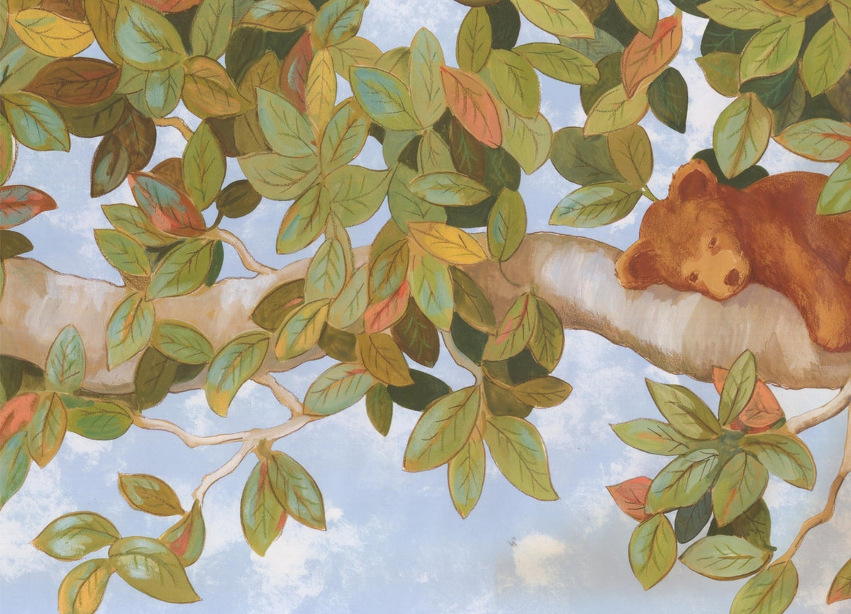 Bear on a Tree Extra Wide IT7337BD Wallpaper Border