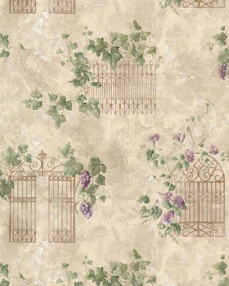Kitchen Habitat Fence Grape HB24145 Wallpaper