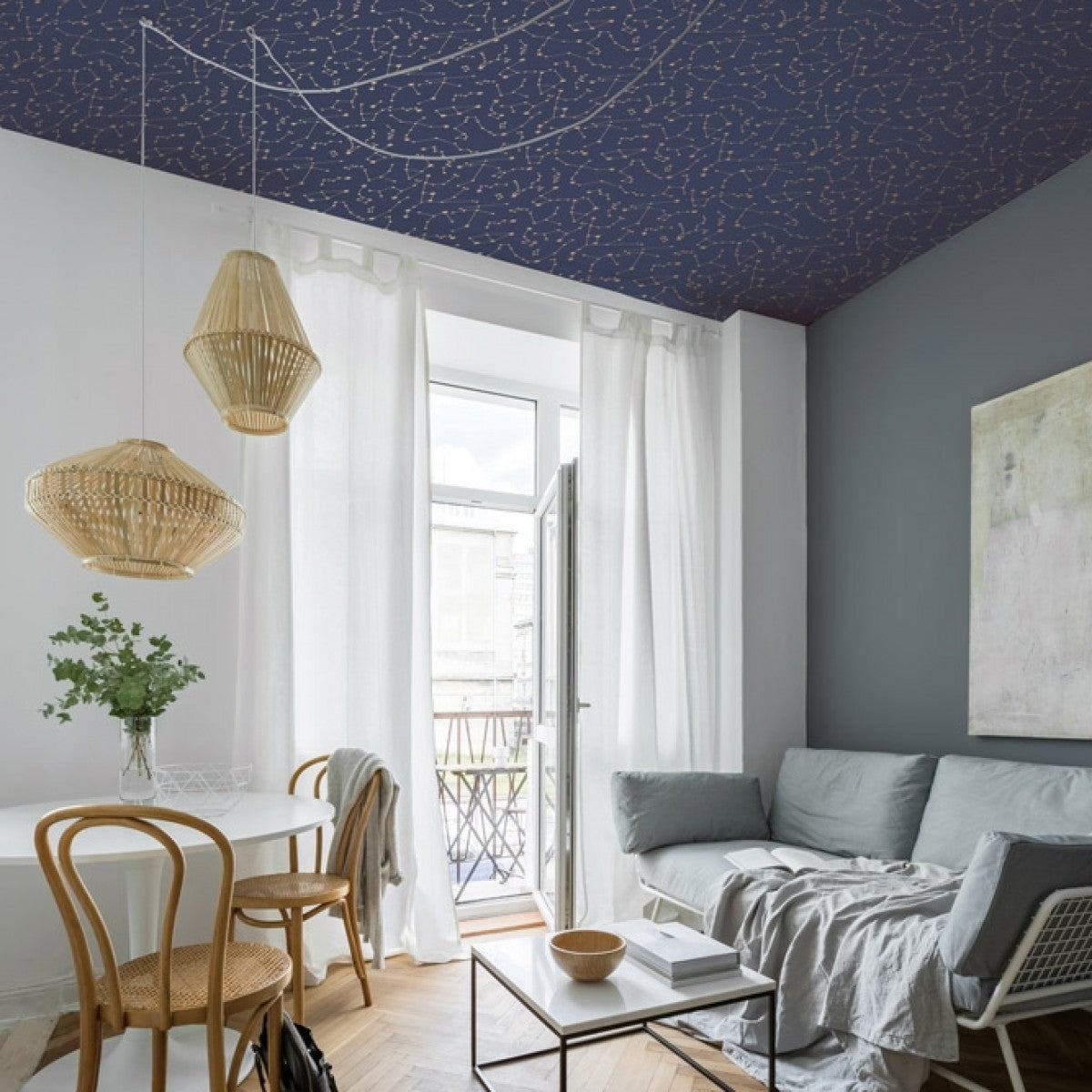 Constellations Navy CO472 Self-Adhesive Wallpaper