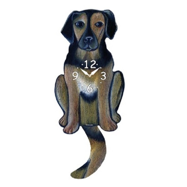 Coonhound Dog Wagging Pendulum Clock