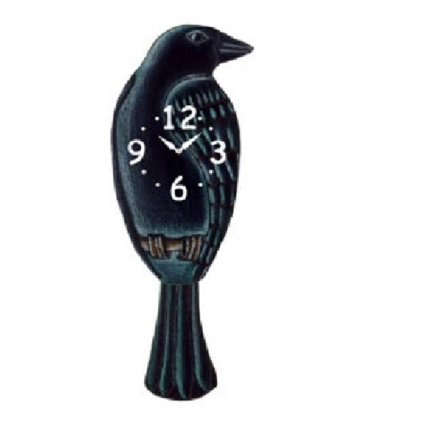 Crow Bird Pendulum Wall Clock