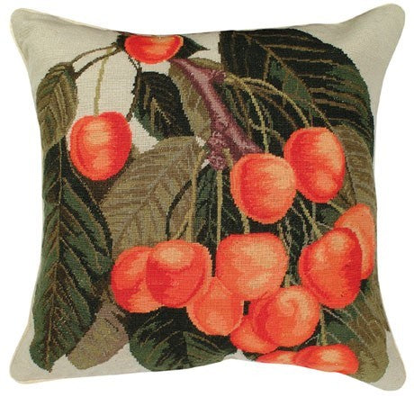 14 Orange Cherries - Helene Verin Pillow