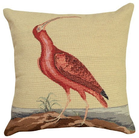 Red Curlew Decorative Pillow
