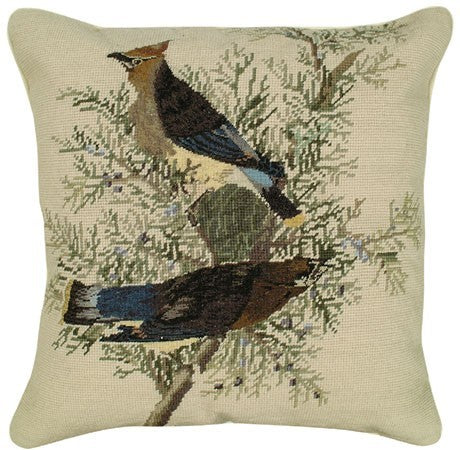 Cedar Waxwing Decorative Pillow