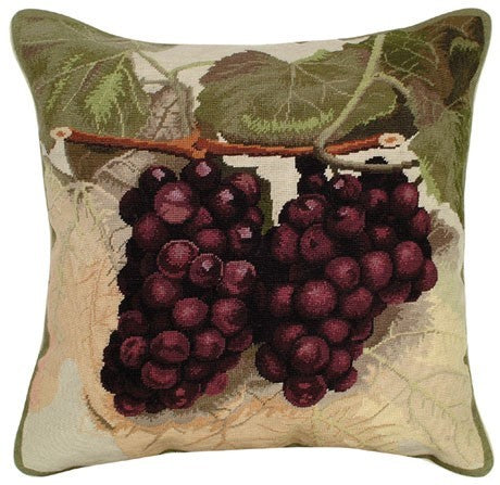 Purple Grapes - Helene Verin Pillow