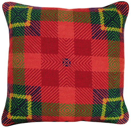 NCV19 Van Campen Red Plaid Decorative Pillow