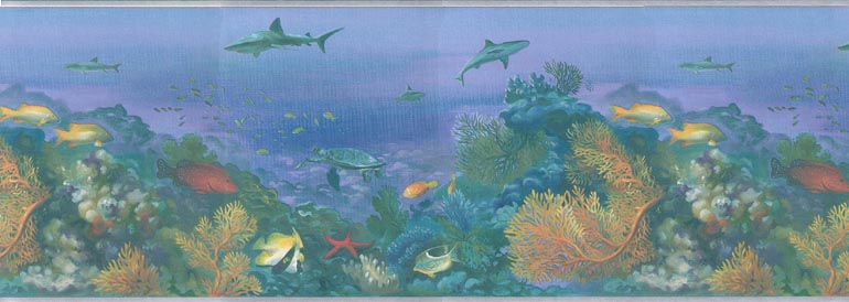 Under The Sea Turtles SF30044 Wallpaper Border