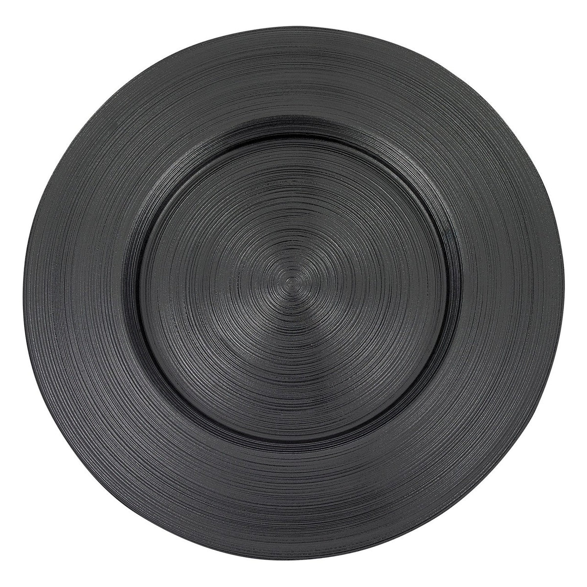 Metallic Black Glass Charger