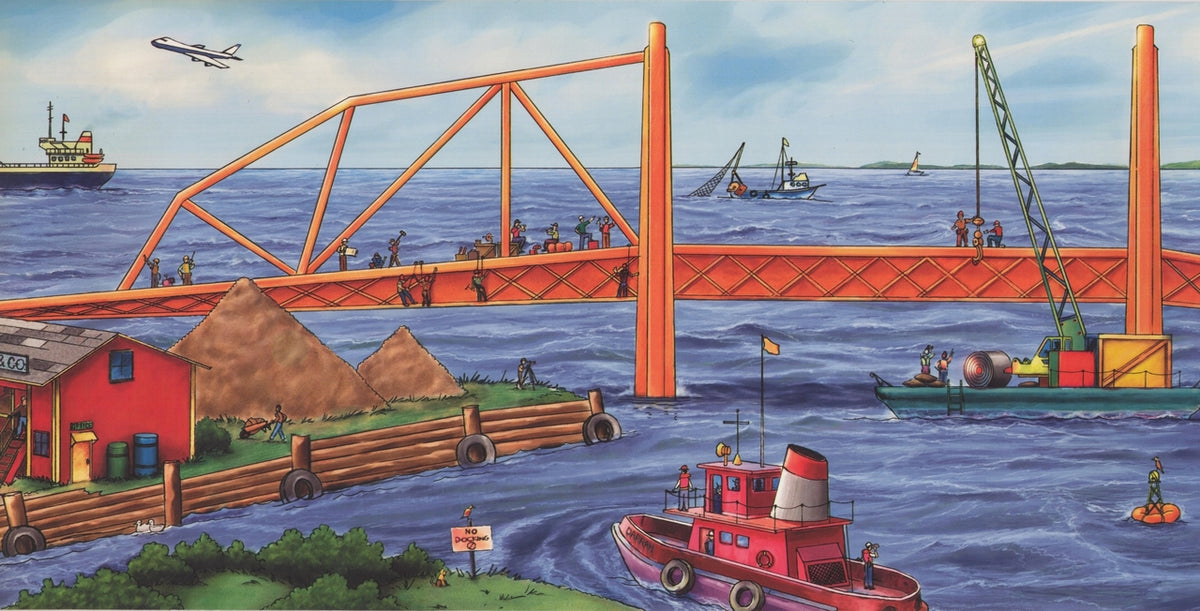 Construction Project by Sea Bridge CB3061B Wallpaper Border
