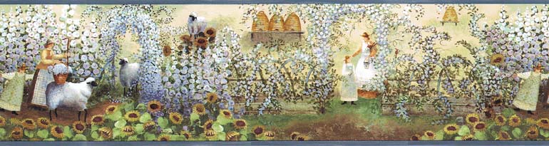 Ships. Sunflower Bees BK2106-1 Wallpaper Border