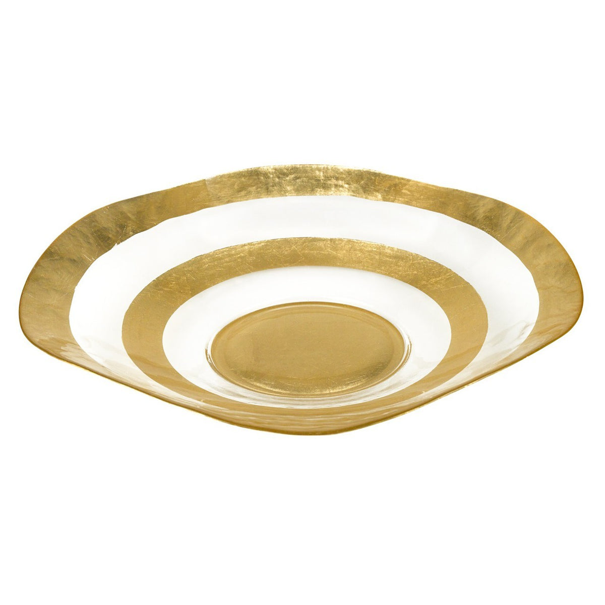 Round Gold Leaf Wave 1Bowl