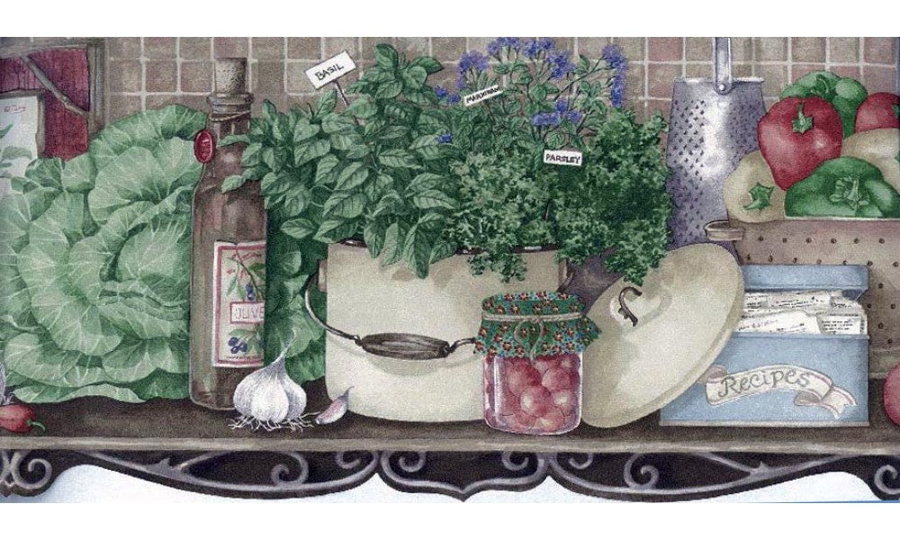 Green Leafy Vegetable Recipes SMB5255 Wallpaper Border