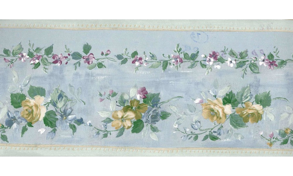 Running Yellow Roses PP76554 Wallpaper Border