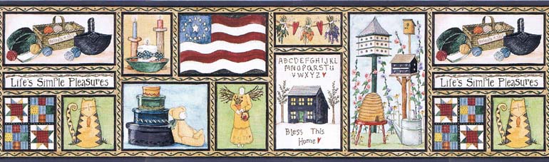 Birdhouses Cats AV6700-2 Wallpaper Border