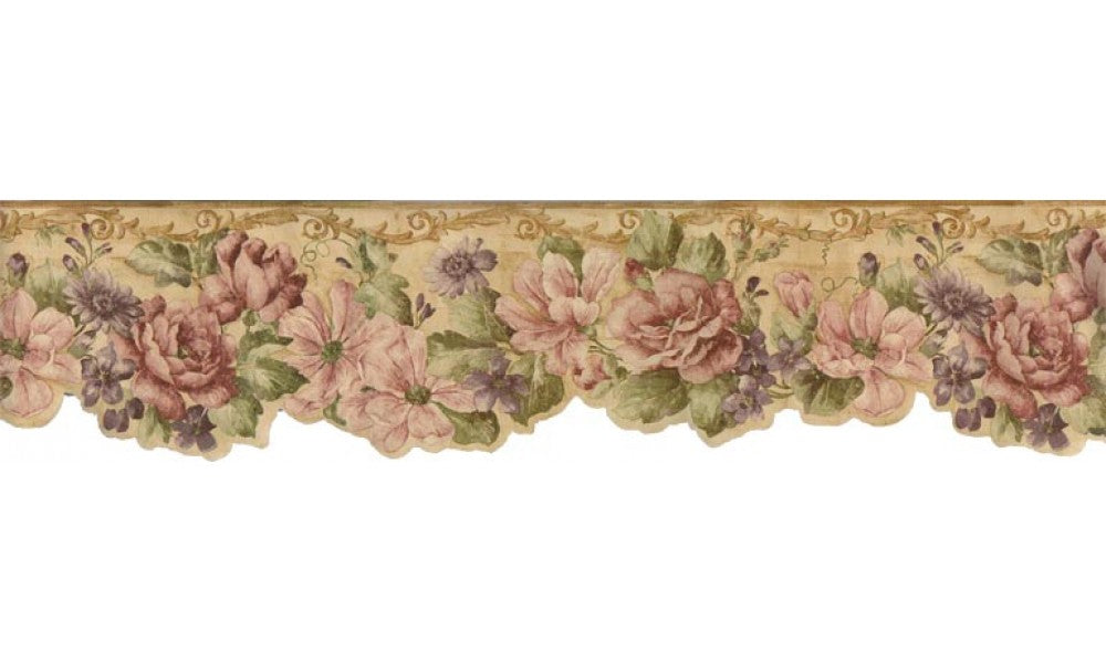 Floral FF22009DB Wallpaper Border