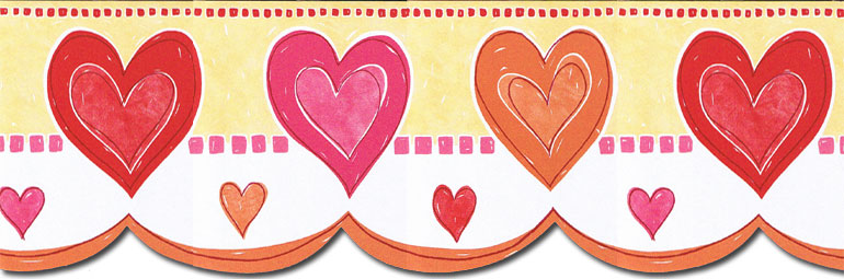 Kids Hearts TW38024DB Wallpaper Border