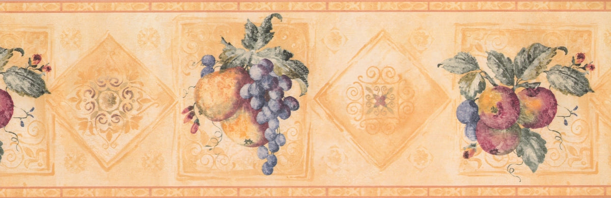 Vintage Grapes Pears Plums 5503233 Wallpaper Border
