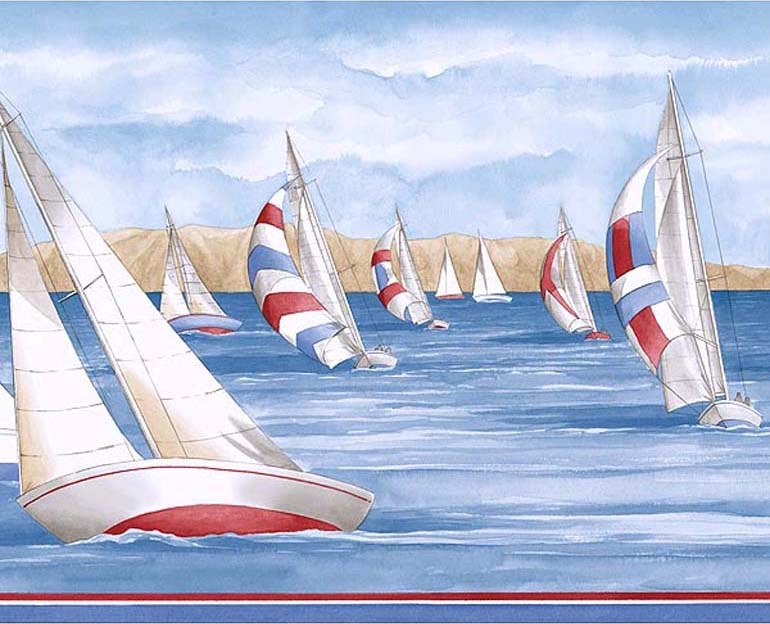 Men&#39;S Room Nautical PB58055B Wallpaper Border